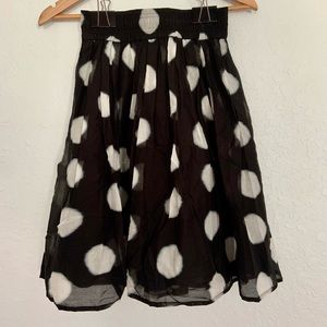 Marella Womens Skirt Size 2 Flare Polka Dot Elastic Waist Pull On